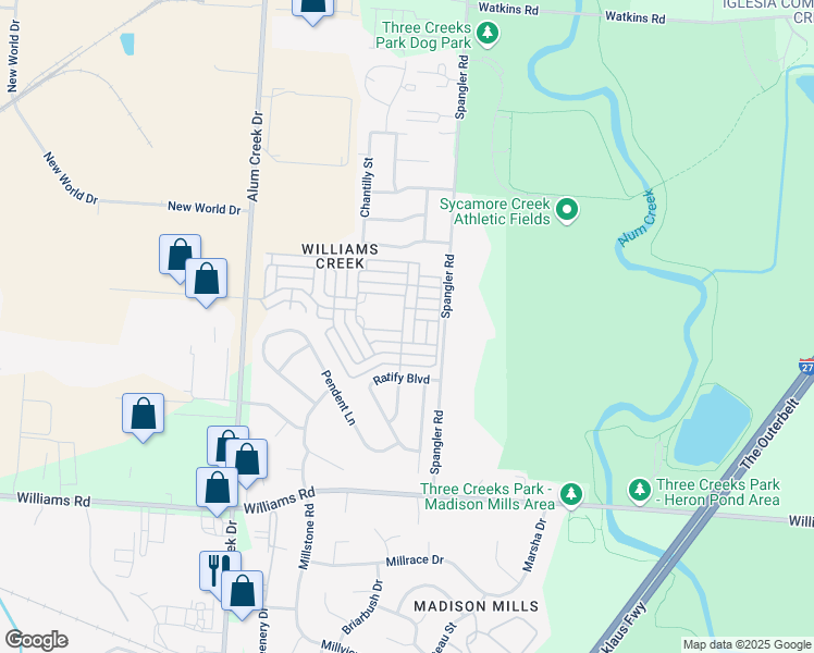 map of restaurants, bars, coffee shops, grocery stores, and more near 3778 Tea Party Place in Columbus