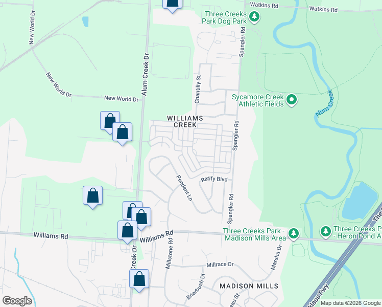 map of restaurants, bars, coffee shops, grocery stores, and more near 3767 Revolutionary Drive in Columbus