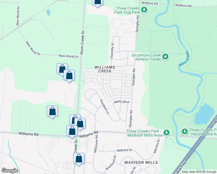 map of restaurants, bars, coffee shops, grocery stores, and more near 3767 Revolutionary Drive in Columbus