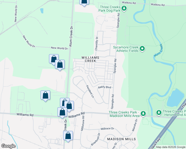 map of restaurants, bars, coffee shops, grocery stores, and more near 3767 Revolutionary Drive in Columbus
