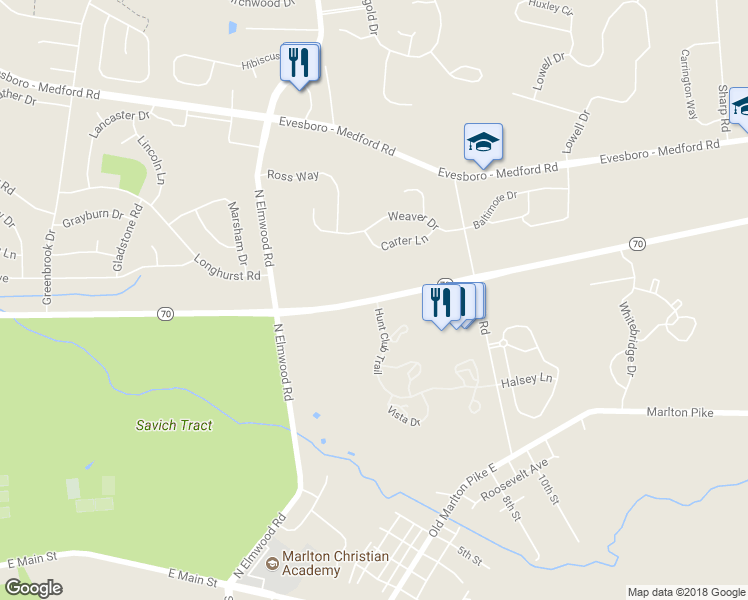 map of restaurants, bars, coffee shops, grocery stores, and more near 775 John Davison Rockefeller Memorial Highway in Evesham Township