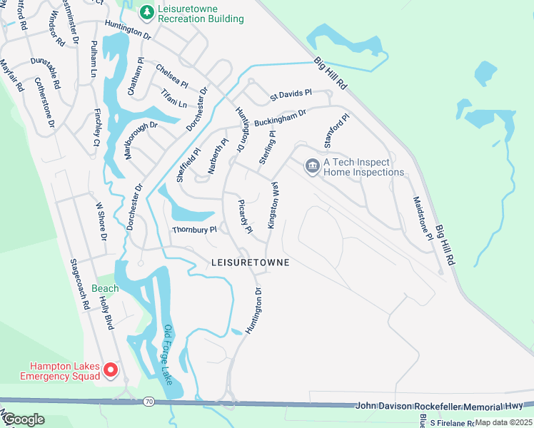 map of restaurants, bars, coffee shops, grocery stores, and more near 45 Kingston Way in Southampton Township