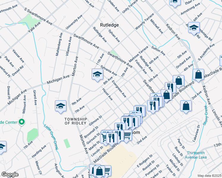map of restaurants, bars, coffee shops, grocery stores, and more near 612 7th Avenue in Folsom