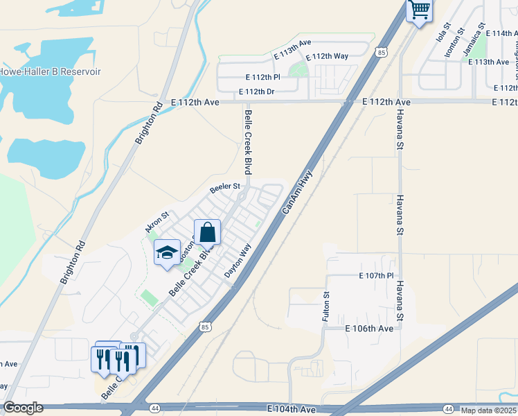 map of restaurants, bars, coffee shops, grocery stores, and more near 10885 Dayton Way in Henderson