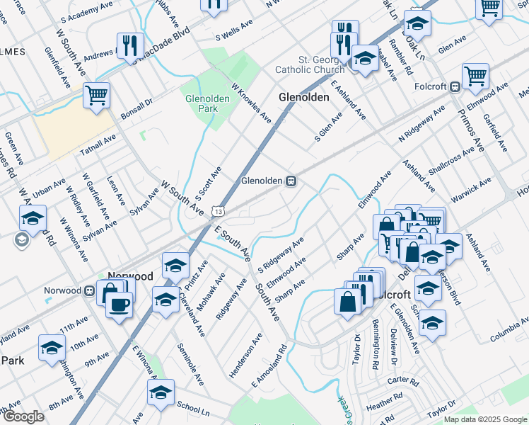 100 East Glenolden Avenue, Glenolden PA Walk Score