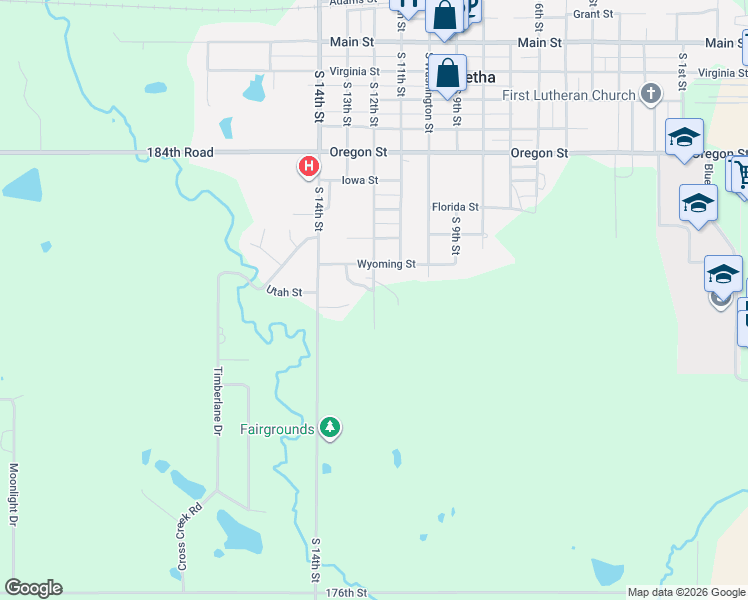 map of restaurants, bars, coffee shops, grocery stores, and more near 1031 South 12th Street in Sabetha