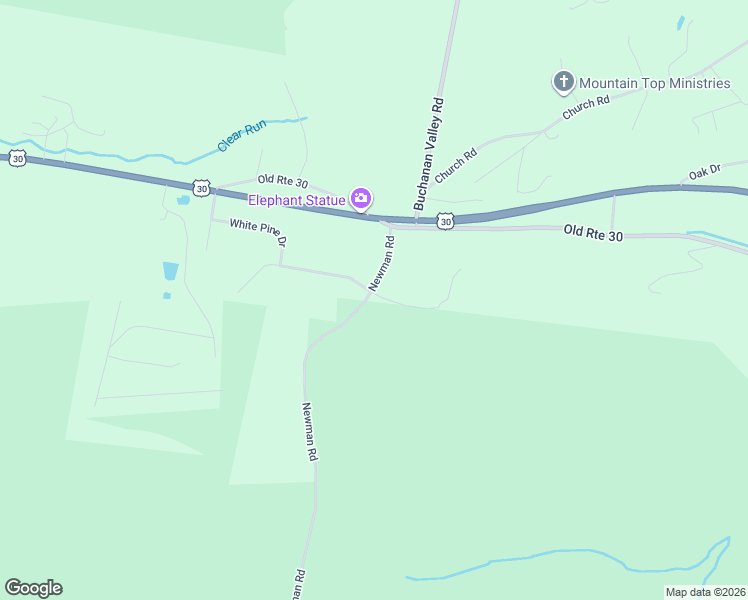 map of restaurants, bars, coffee shops, grocery stores, and more near 58 Newman Road in Orrtanna