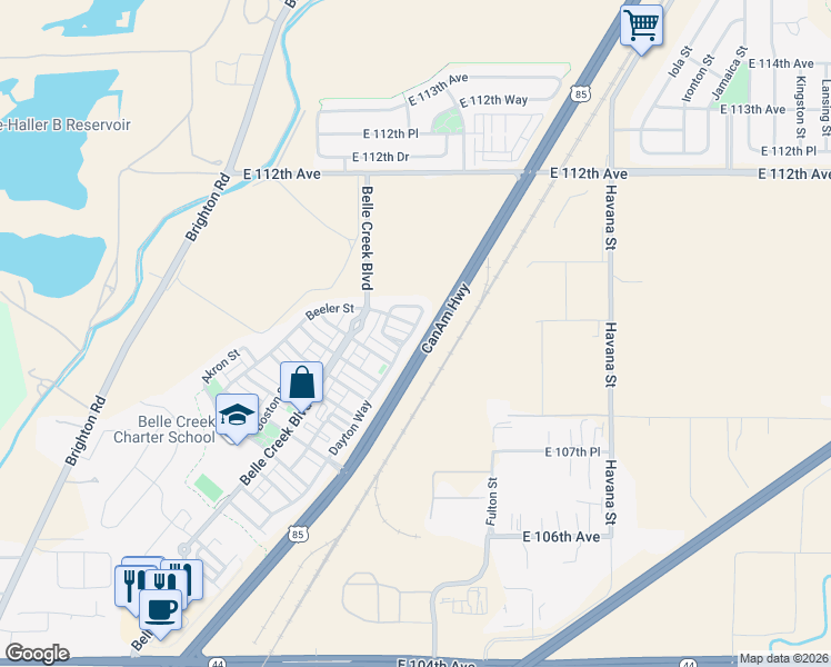 map of restaurants, bars, coffee shops, grocery stores, and more near 10968 Dayton Way in Henderson
