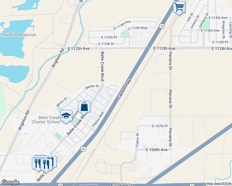 map of restaurants, bars, coffee shops, grocery stores, and more near 10968 Dayton Way in Henderson