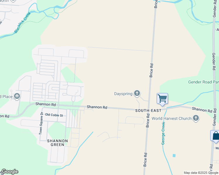 map of restaurants, bars, coffee shops, grocery stores, and more near 5810 Shannon Road in Canal Winchester