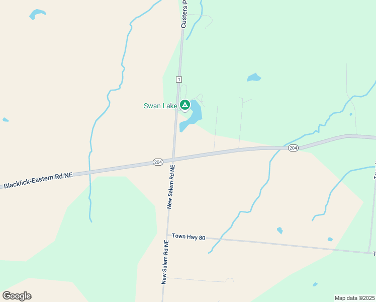 map of restaurants, bars, coffee shops, grocery stores, and more near 12050 Ohio 204 in Thornville