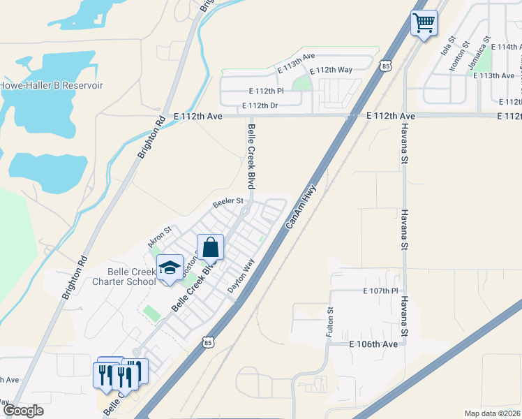 map of restaurants, bars, coffee shops, grocery stores, and more near 10995 Dayton Court in Henderson