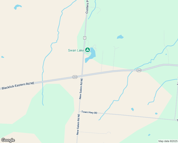 map of restaurants, bars, coffee shops, grocery stores, and more near 12050 Ohio 204 in Thornville
