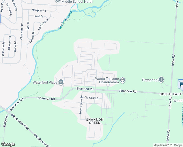 map of restaurants, bars, coffee shops, grocery stores, and more near 5514 Arklow Way in Canal Winchester