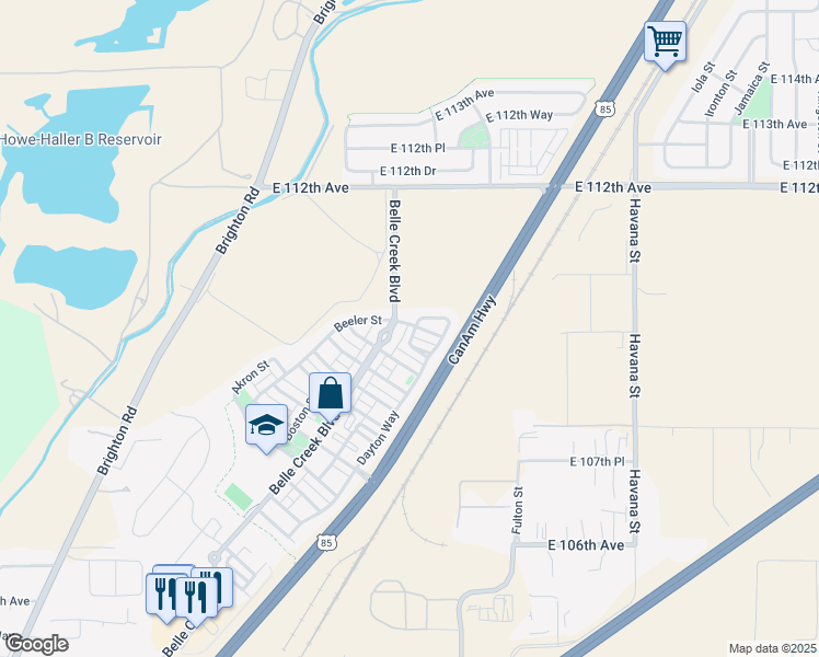 map of restaurants, bars, coffee shops, grocery stores, and more near 10995 Dayton Court in Henderson