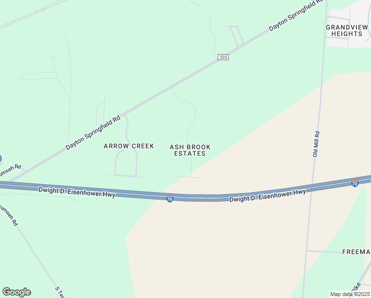 map of restaurants, bars, coffee shops, grocery stores, and more near 2270 Ashbrook Drive in Springfield