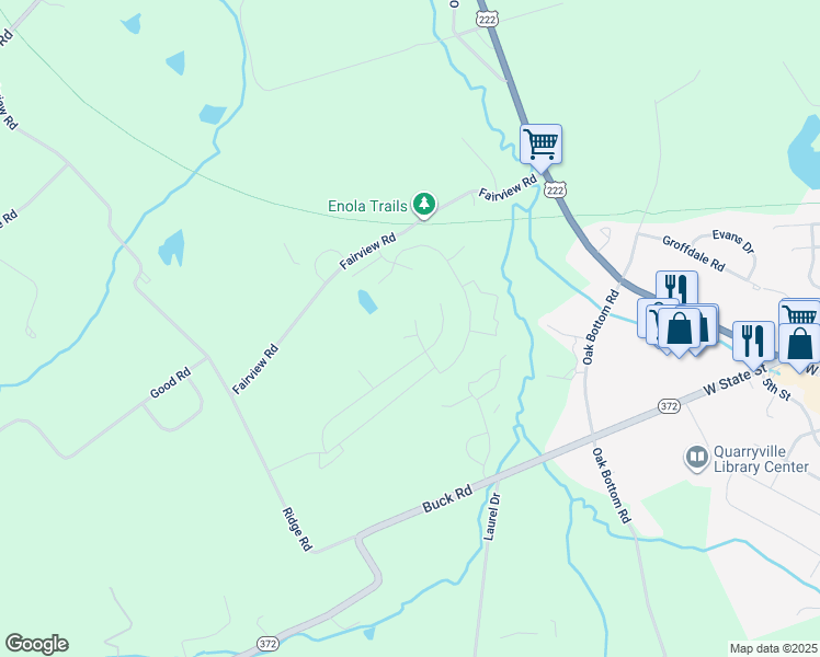 map of restaurants, bars, coffee shops, grocery stores, and more near 105 Brookside Lane in New Providence