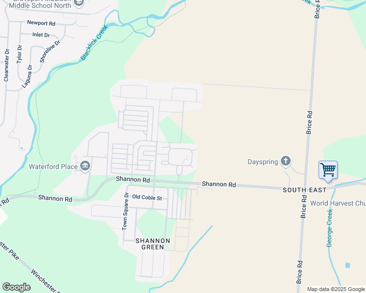 map of restaurants, bars, coffee shops, grocery stores, and more near 5654 Celtic Sea Lane in Canal Winchester