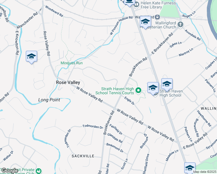 map of restaurants, bars, coffee shops, grocery stores, and more near 35 Rabbit Run Road in Rose Valley