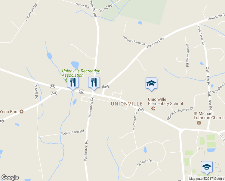 map of restaurants, bars, coffee shops, grocery stores, and more near 15 Cemetery Lane in Kennett Square