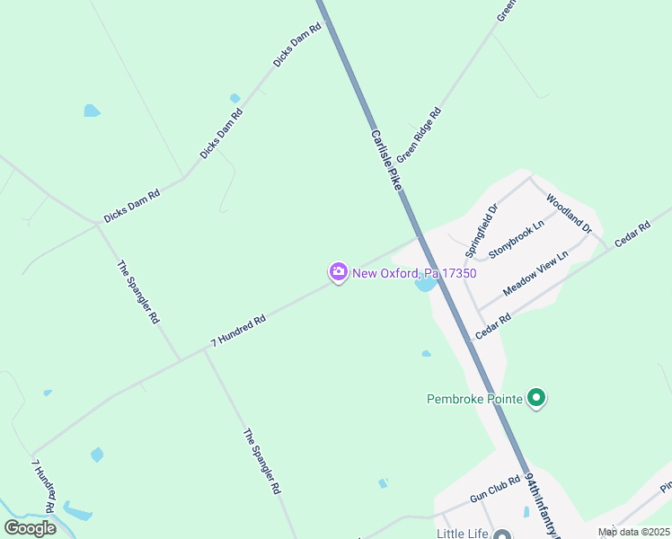 map of restaurants, bars, coffee shops, grocery stores, and more near 1036 7 Hundred Road in New Oxford