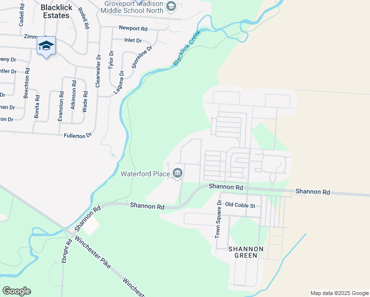map of restaurants, bars, coffee shops, grocery stores, and more near 3995 Cracker Cove Lane in Columbus