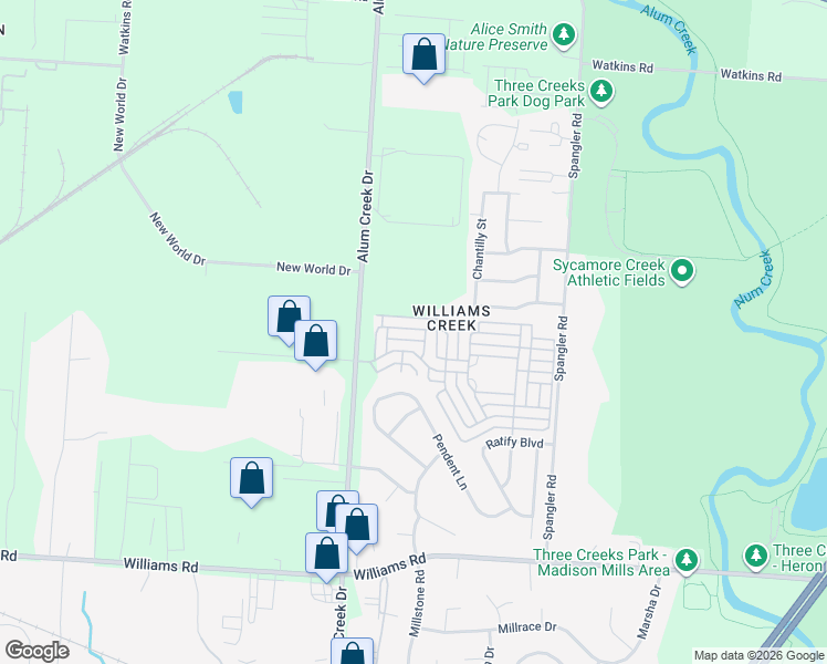 map of restaurants, bars, coffee shops, grocery stores, and more near 2699 Patrick Henry Avenue in Columbus