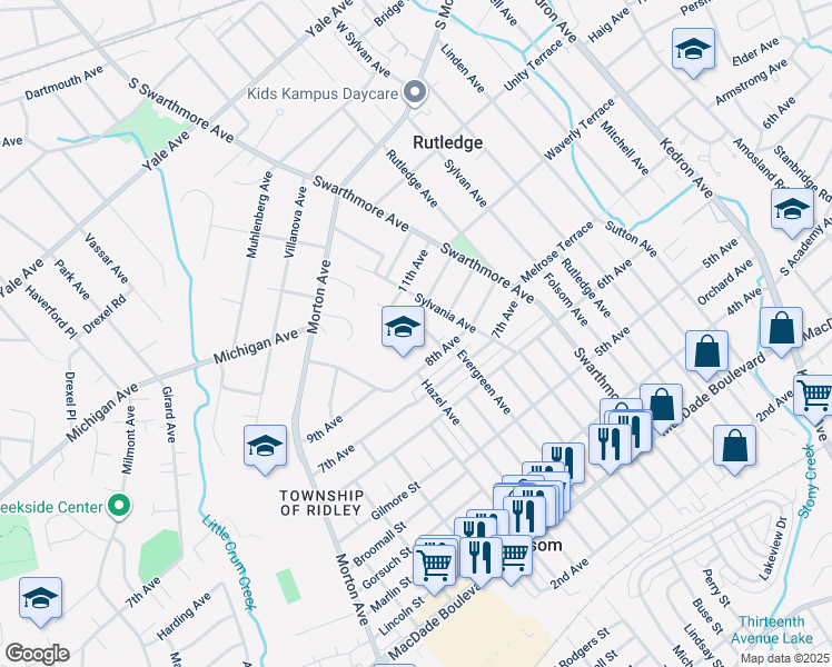 map of restaurants, bars, coffee shops, grocery stores, and more near 909 Evergreen Avenue in Folsom