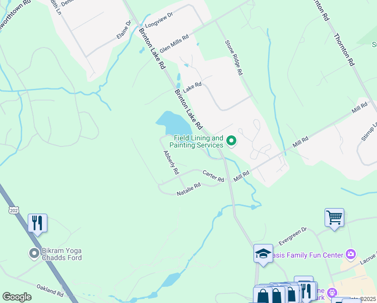map of restaurants, bars, coffee shops, grocery stores, and more near 18 Lake Drive in Thornton