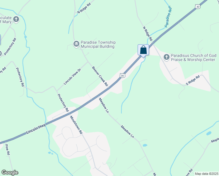 map of restaurants, bars, coffee shops, grocery stores, and more near 7453 Lincoln Highway in Thomasville