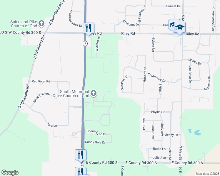 map of restaurants, bars, coffee shops, grocery stores, and more near 339 Lynnview Lane in New Castle