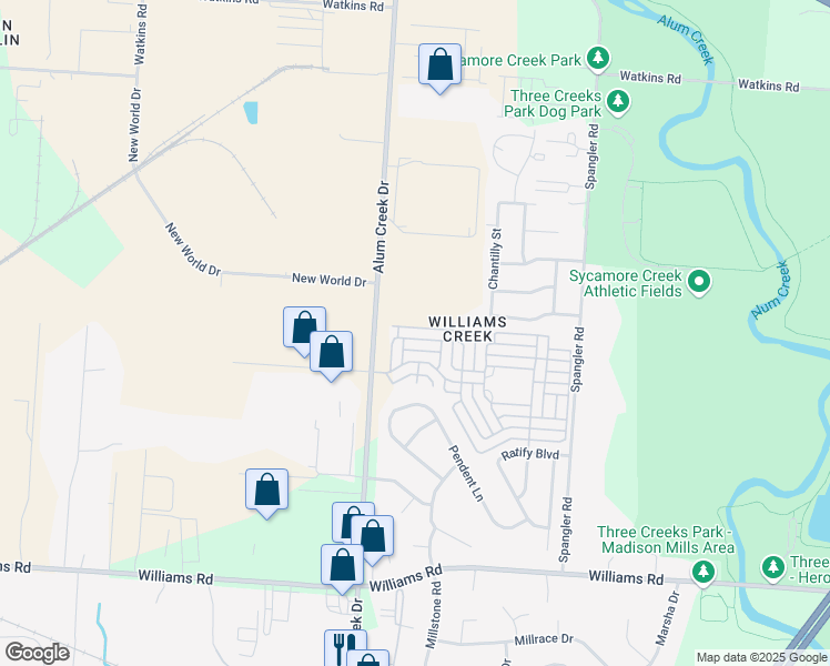 map of restaurants, bars, coffee shops, grocery stores, and more near 2700 Patrick Henry Avenue in Columbus