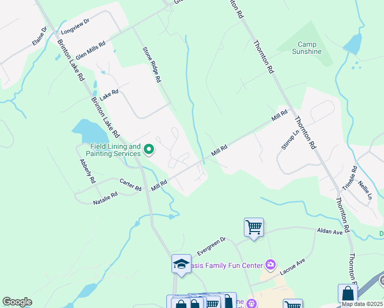 map of restaurants, bars, coffee shops, grocery stores, and more near 9 Millview Court in Thornton