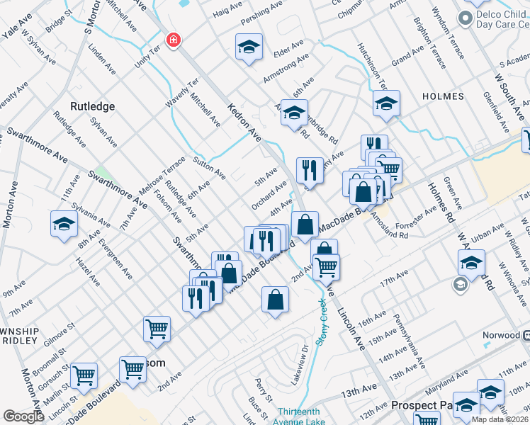 map of restaurants, bars, coffee shops, grocery stores, and more near 1702 Orchard Avenue in Folsom