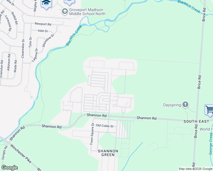 map of restaurants, bars, coffee shops, grocery stores, and more near 3960 Cleggan Street in Canal Winchester
