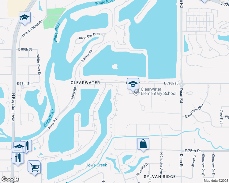 map of restaurants, bars, coffee shops, grocery stores, and more near 7866 Harbour Isle in Indianapolis