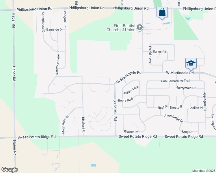 map of restaurants, bars, coffee shops, grocery stores, and more near 703 West Martindale Road in Englewood
