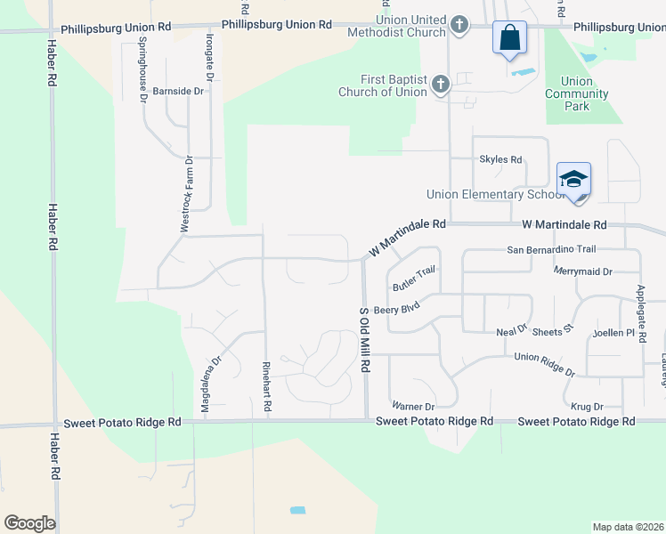 map of restaurants, bars, coffee shops, grocery stores, and more near 703 West Martindale Road in Englewood