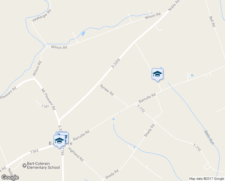 map of restaurants, bars, coffee shops, grocery stores, and more near 141 Rynear Rd in Christiana