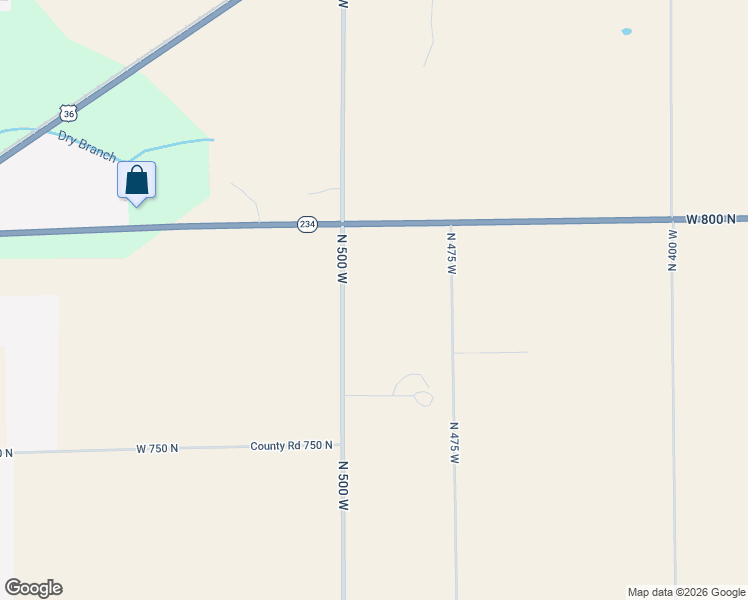 map of restaurants, bars, coffee shops, grocery stores, and more near 7860 North 500 West in McCordsville