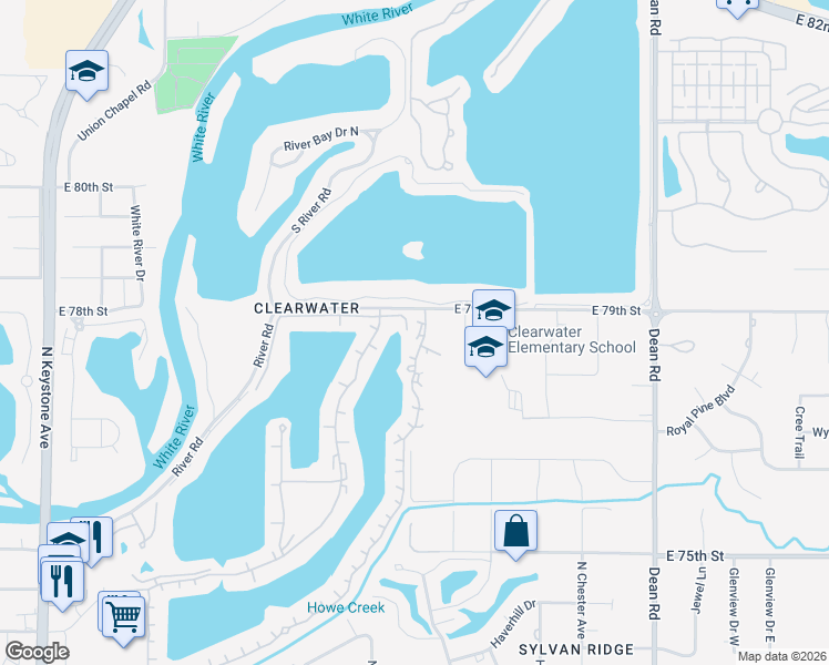 map of restaurants, bars, coffee shops, grocery stores, and more near 7866 Harbour Isle in Indianapolis
