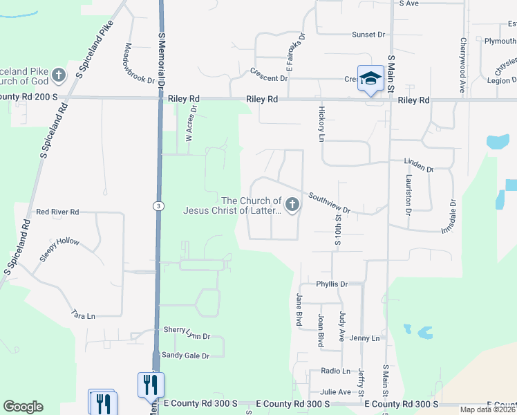map of restaurants, bars, coffee shops, grocery stores, and more near 711 Suzanne Court in New Castle