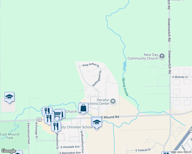 map of restaurants, bars, coffee shops, grocery stores, and more near 1901-1999 Sir Richard Court in Decatur