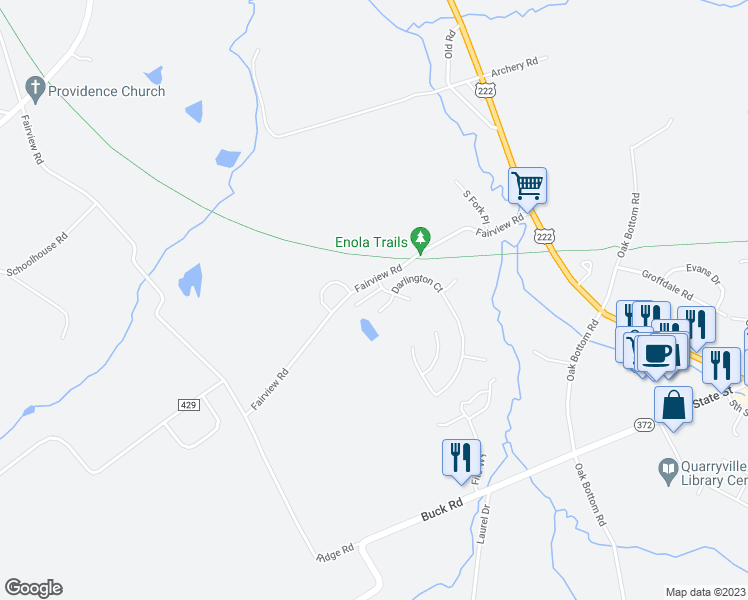 map of restaurants, bars, coffee shops, grocery stores, and more near 470 Fairview Road in New Providence