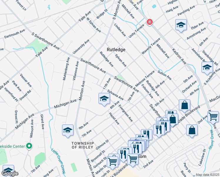 map of restaurants, bars, coffee shops, grocery stores, and more near 1005 10th Avenue in Folsom