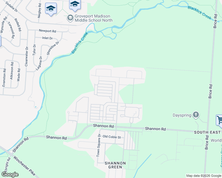 map of restaurants, bars, coffee shops, grocery stores, and more near 3960 Cleggan Street in Canal Winchester