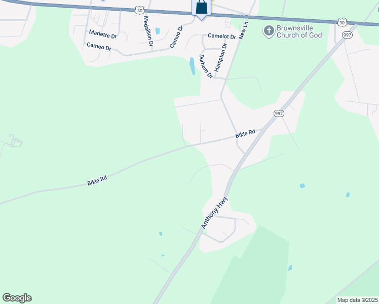 map of restaurants, bars, coffee shops, grocery stores, and more near 6288 Bikle Road in Chambersburg