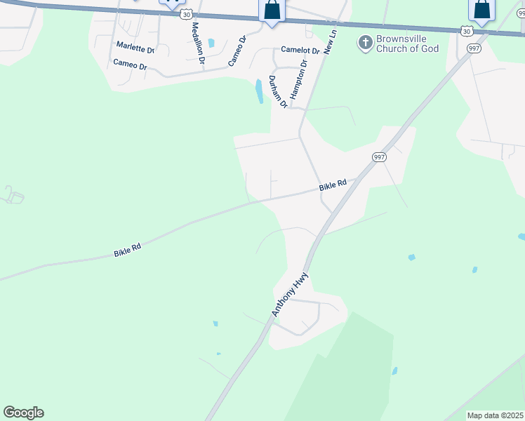 map of restaurants, bars, coffee shops, grocery stores, and more near 6288 Bikle Road in Chambersburg
