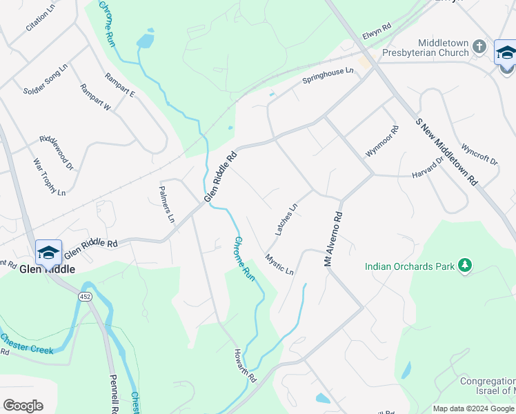 map of restaurants, bars, coffee shops, grocery stores, and more near 230 Wrights Lane in Media