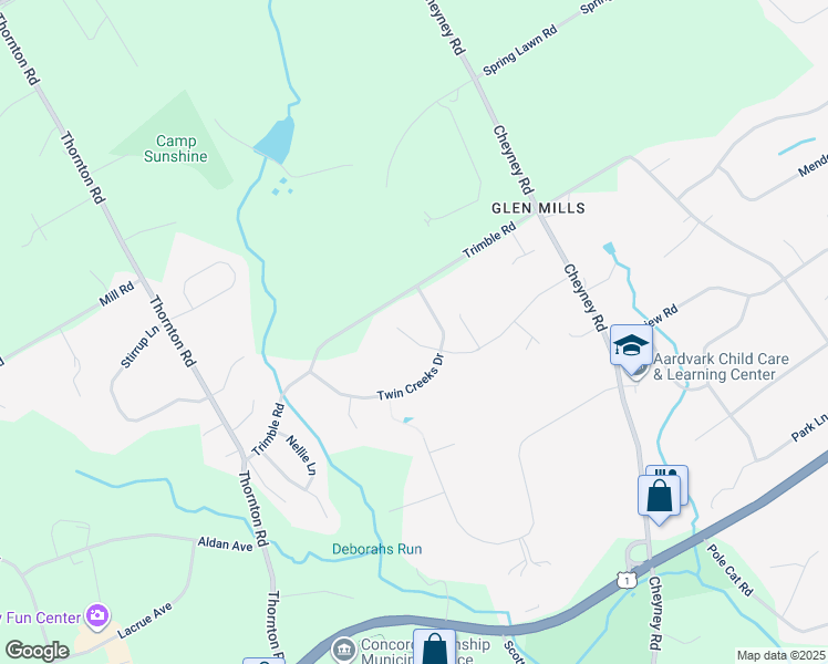 map of restaurants, bars, coffee shops, grocery stores, and more near 3 Benjamin Lane in Thornton